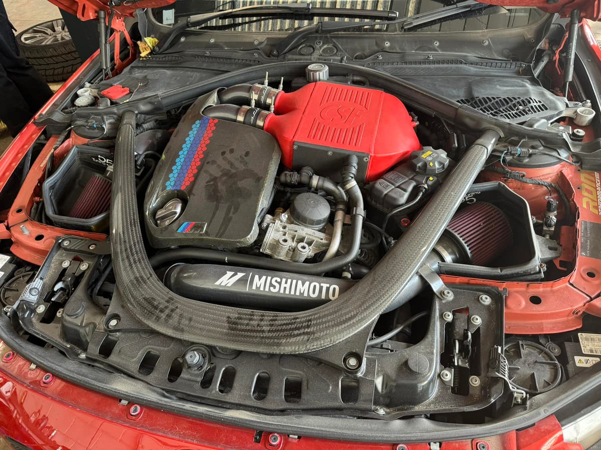 Mechanic working on a car